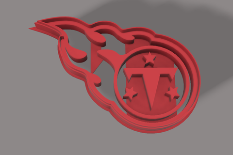 biscotto taglierina logo tenesse titani nfl formine per biscotti tenessetitans calcio superbowl 3d print model - Mito3D