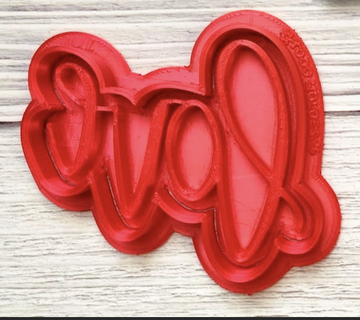 cookie cutter love valentine's day mother's cookies 3d print model - Mito3D