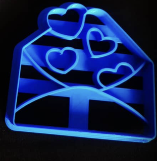 cookie cutter love letter love letter valentine's day mother's day cookie cutter cookies  3d print model - Mito3D