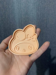 cookie cutter melody Home kitchen cutters food cookies hello kitty pink cakes 3d print model - Mito3D