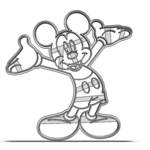 biscoito cortador mickey cozimento cozinha rato criança Disney 3d print model - Mito3D