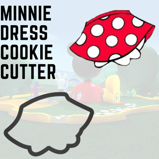 cookie cutter minnie mouse dress cookies mickey disney 3d print model - Mito3D