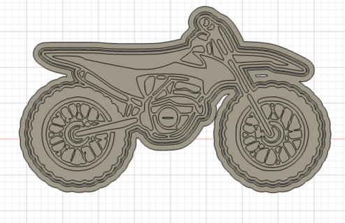 cookie cutter moto cross motorcycle 46 3d print model - Mito3D