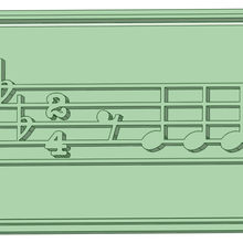Galleta cortador musical notación herramienta 3d print model - Mito3D