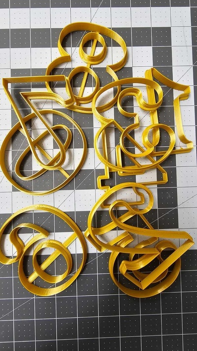 cookie cutter numbers 0-9 3d print model - Mito3D