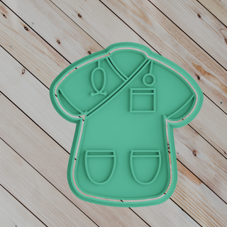 cookie cutter nurse clothing cookies bakery fondant cakes decoration gift masses biscotti sugar decorating homemade decorated 3d print model - Mito3D