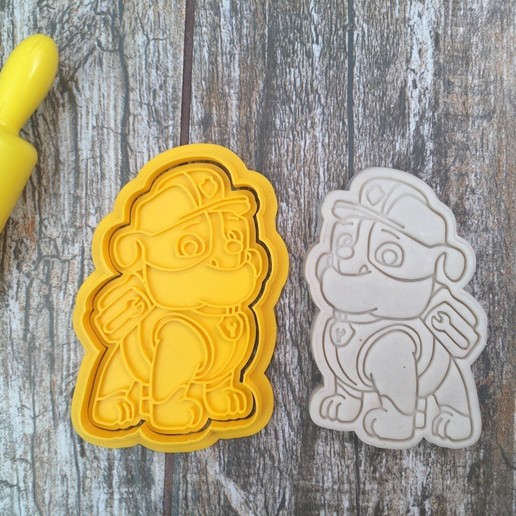 cookie cutter paw patrol rubble home bakery mould 3D print model - Mito3D