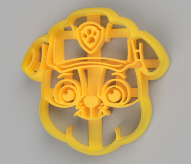 cookie cutter pawpatrol rubble cookies art kids baking bake pet toy chase marshall everest children tvshow rocky 3d print model - Mito3D