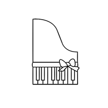 Galleta cortador piano 3d Boda galletas música orquesta 3d print model - Mito3D