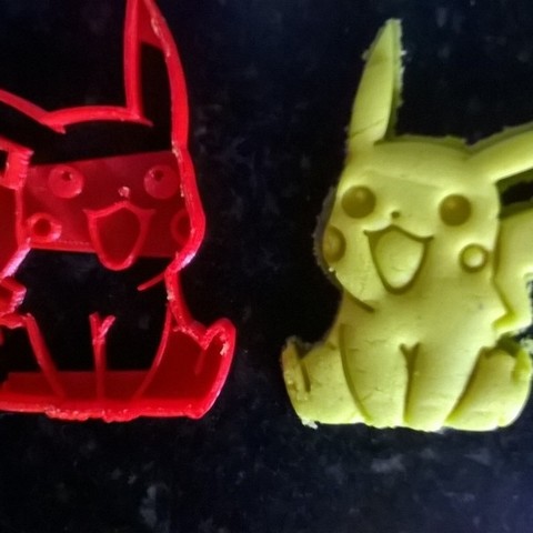 cookie cutter pikachu various biscuits 3D print model - Mito3D