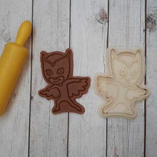 cookie cutter pj masks owlette home bakery mould 3d print model - Mito3D