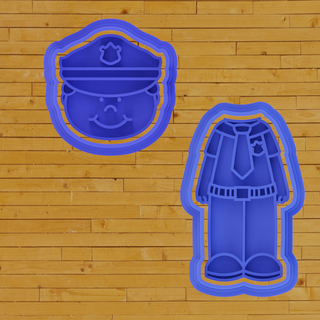 cookie cutter police cookies resposteria fondant cakes gift masses decoration biscotti cookieart sugarcookies decorating biscoitosdecorados 3d print model - Mito3D