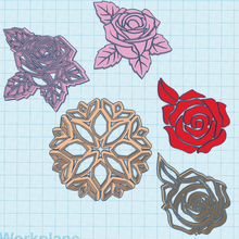 cookie cutter polymer clay flowers roses set 3 3d print model - Mito3D