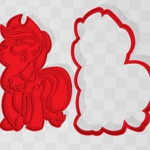 biscotto taglierina pony 3d print model - Mito3D