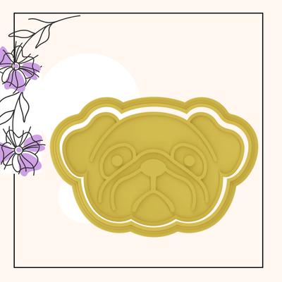 cookie cutter pug home artisancookies galletasdiy designsforcookies plasticcutters 3d print model - Mito3D