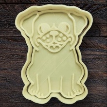 cookie cutter pug dog cookies 3d print model - Mito3D