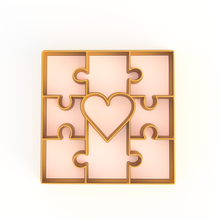 cookie cutter puzzle cookie cutter puzzle cortante galleta rompecabeza  cookie cutters marzipan valentine's day love friendship day lovers cookie cokkie cutter valentine's day love love love  love short valentine's day february 14th puzzle heart puzzles 3d print model - Mito3D