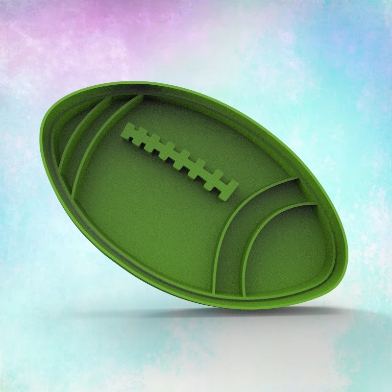 biscotto taglierina Rugby palla taglio biscotti 3D print model - Mito3D