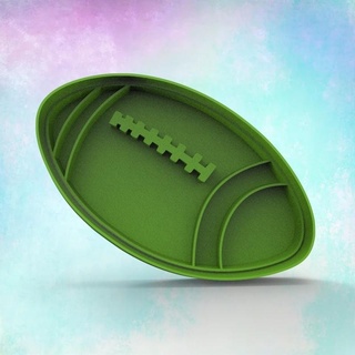 Galleta cortador rugby pelota corte galletas 3d print model - Mito3D