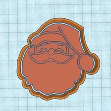 cookie cutter santa claus separate marker - cut cutting 3d print model - Mito3D