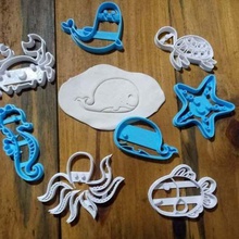 kurabiye kalıbı deniz hayvanları cortantes animales del mar çeşitli 3d print model - Mito3D