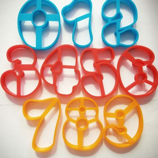 kurabiye kesici Ayarlamak sayılar 3D print model - Mito3D
