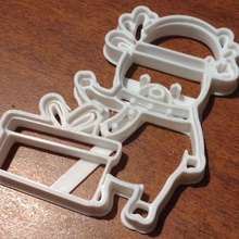 biscotto taglierina impostato renna Zenzero Natale 3d print model - Mito3D