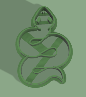 cookie cutter snake x1 animals forest reptile reptiles 3d print model - Mito3D