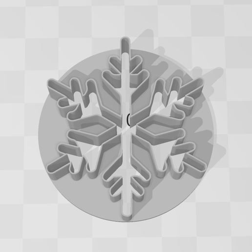 cookie cutter snowflake snow flake 3D print model - Mito3D