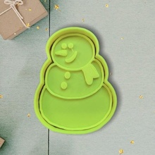 cookie cutter snowman christmas cookies 3d print model - Mito3D