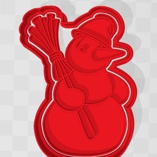 cookie cutter snowman snegovik 3d print model - Mito3D