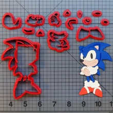 cookie cutter sonic full body home cutting alley cake fondant decoration jannie carcass complete 3d print model - Mito3D