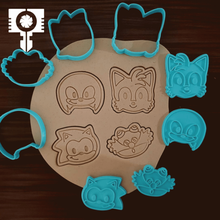 cookie cutter sonic biscoito bolacha carimbo marcador 3d biscuit pasta americana molde 3d print model - Mito3D