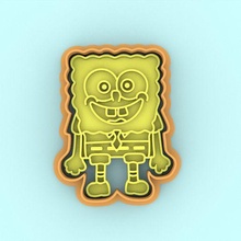 cookie cutter spongebob - cutters stamp stamps carimbo sponge bob 3d print model - Mito3D
