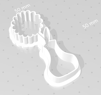 biscotto taglierina francobollo fiore vaso 3d print model - Mito3D