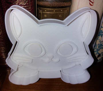 cookie cutter stamp shape cat's head Home pastry shop bakery cat buffer 3d print model - Mito3D