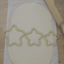 cookie cutter star x3 cookie cutter star x3  cookie cutter star x3 decoration 3d print model - Mito3D