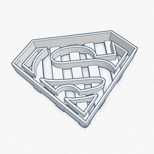 cookie cutter superman-5cm logo cupcake cortante galletita home superheroe held Superheld superman 3d print model - Mito3D