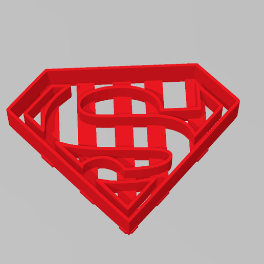cookie cutter superman 5cm superheroes heroes home sharp superhero hero 3D print model - Mito3D