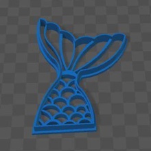 cookie cutter tail siren various fondant confectionery 2cm cooper numbers abc zenon farm cutting short pasta 3d print model - Mito3D