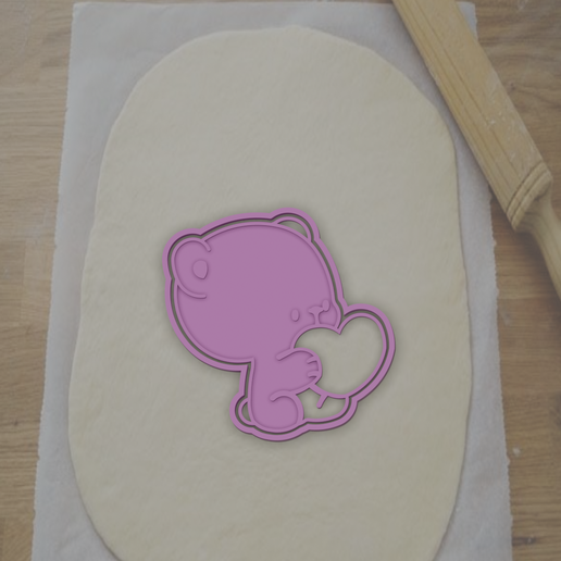cookie cutter teddy bear 3D print model - Mito3D