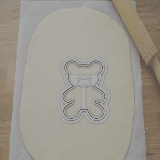 cookie cutter teddy bear redesign decoration 3D print model - Mito3D