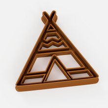 cookie cutter teepee - tool sharp cookiecutter cake cookies porcelain masses whale paste tipi 3d print model - Mito3D