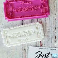 cookie cutter ticket circus home Wal einfügen gum paste Masse fondant Eintrag Zirkus 3d print model - Mito3D