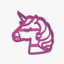 çerez kesici unicorn cortante galletita unicornio ev tek boynuzlu at kurabiye 3d print model - Mito3D