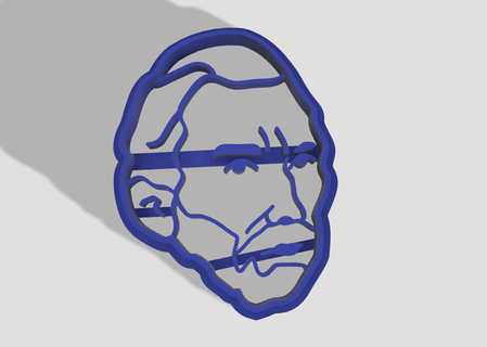 cookie cutter vincent van gogh x1 vangogh painter ear painting table starry night low countries holland 3d print model - Mito3D
