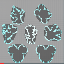 cookie cutters - cutter disney mickey minnie home takes parts 3d print model - Mito3D