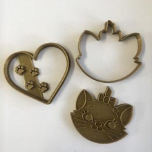 biscoito cortadores biscoitos marie gatinha coração impressão 3d print model - Mito3D