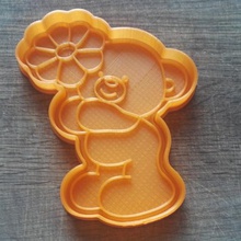 cortadores con forma de corte galletas del oso flower home 3dprinting pastry printable kitchenware biscuit biscuits cookiecutter cooky dining fondant ginger gingerbread house household keyhole 3d print model - Mito3D
