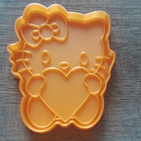 cortadores con forma de corte cookie gatito heart home cat 3dprinting pastry printable kitchenware biscuit biscuits cookiecutter cooky dining fondant ginger gingerbread house household keyhole 3D print model - Mito3D